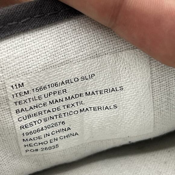 Hurley Mens Arlo Slip On Gray Canvas Size 11 Skateboarding Slip On Shoes Sneaker - Picture 13 of 13